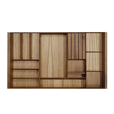 Лоток для столовых приборов в ящик BLUM LEGRABOX в базу 800 мм. Деревянный органайзер - вкладыш из натурального дуба для кухонных принадлежностей