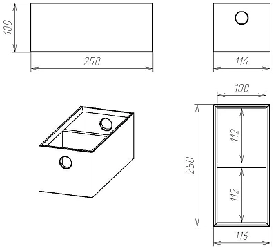Коробка интерьерная для хранения косметики аксессуаров и мелочей